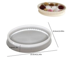 Molde silicona bandeja oval chica rayada